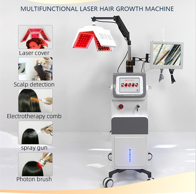 Wielofunkcyjna laserowa maszyna do wzrostu włosów o mocy 10 mw 650 nm 38 kg